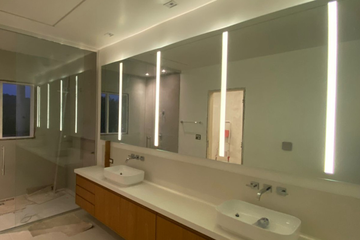 espelhos parede banheiro